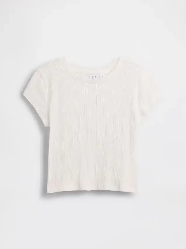 Camiseta ajustada de punto acanalado multicolor para niños