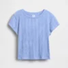 Camiseta ajustada de punto acanalado multicolor para niños