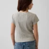 Camiseta ajustada de punto acanalado multicolor para niños
