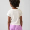 Camiseta ajustada de punto acanalado multicolor para niños