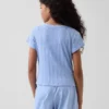 Camiseta ajustada de punto acanalado multicolor para niños