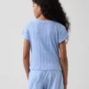 Camiseta ajustada de punto acanalado multicolor para niños