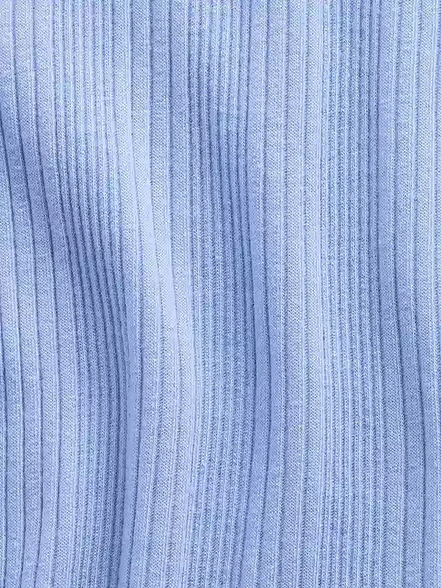 Camiseta ajustada de punto acanalado multicolor para niños