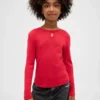 Camiseta ajustada infantil con lazo y abertura
