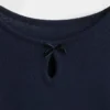 Camiseta ajustada infantil con lazo y abertura