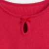 Camiseta ajustada infantil con lazo y abertura