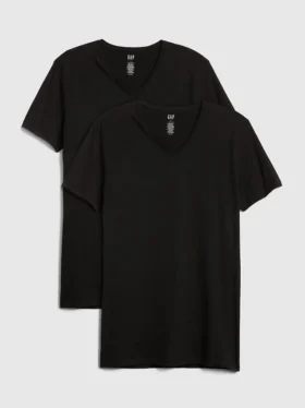 Camiseta clásica con cuello en V (pack de 2)