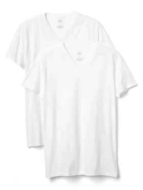 Camiseta clásica con cuello en V (pack de 2)