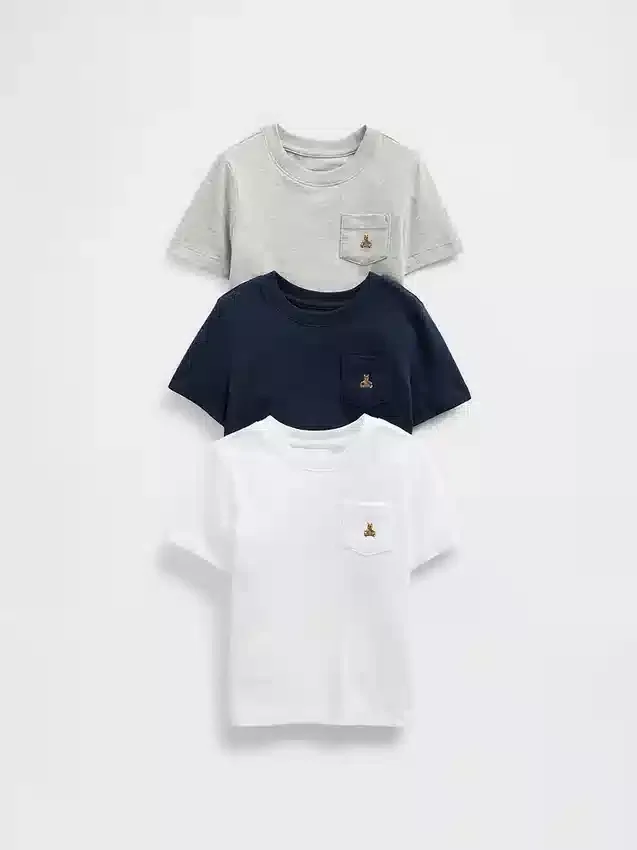 Camiseta combinable para bebés y niños (paquete de 3)