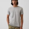 Camiseta con bolsillo de algodón orgánico para adulto