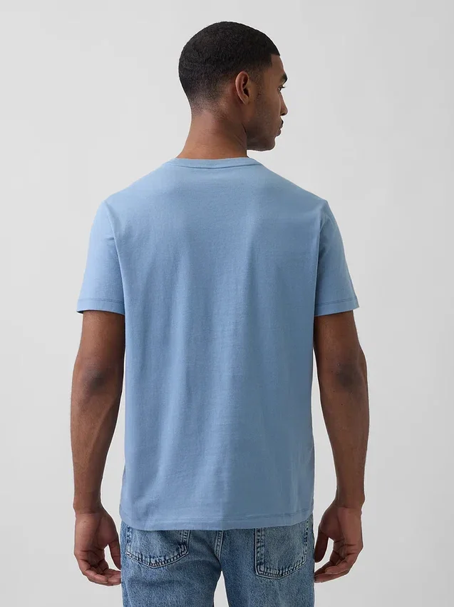 Camiseta con bolsillo de algodón orgánico para adulto