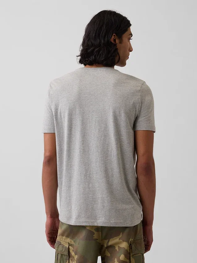 Camiseta con bolsillo de algodón orgánico para adulto