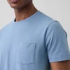 Camiseta con bolsillo de algodón orgánico para adulto