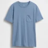 Camiseta con bolsillo de algodón orgánico para adulto