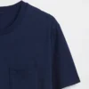 Camiseta con bolsillo de algodón orgánico para adulto