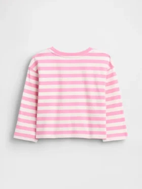 Camiseta con bolsillo en forma de corazón para bebés y niños, combinable