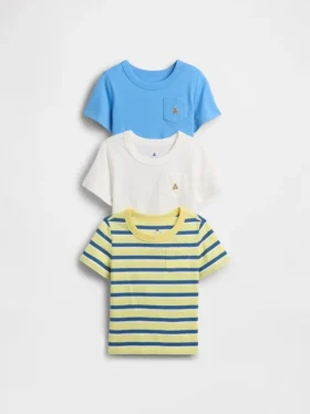 Camiseta con bolsillo «Mix & Match» para bebés y niños (paquete de 3)