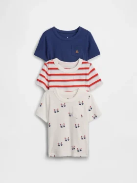 Camiseta con bolsillo «Mix & Match» para bebés y niños (paquete de 3)