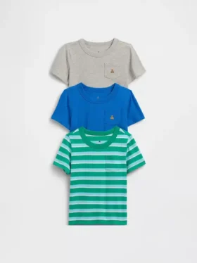 Camiseta con bolsillo «Mix & Match» para bebés y niños (paquete de 3)