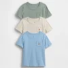 Camiseta con bolsillo «Mix & Match» para bebés y niños (paquete de 3)