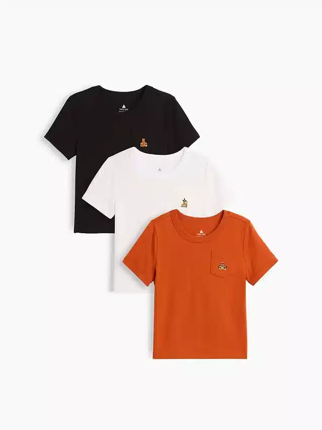 Camiseta con bolsillo «Mix & Match» para bebés y niños (paquete de 3)
