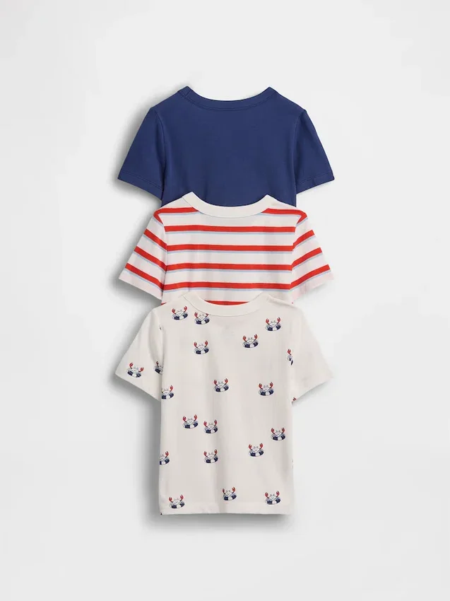 Camiseta con bolsillo «Mix & Match» para bebés y niños (paquete de 3)