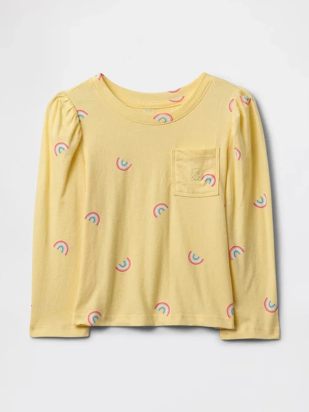 Camiseta con bolsillo para bebés y niños pequeños, combinable
