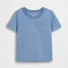 Camiseta con bolsillo para bebés y niños pequeños, combinable