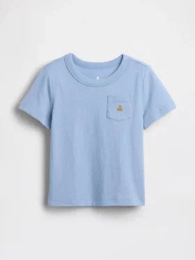 Camiseta con bolsillo para bebés y niños pequeños, combinable