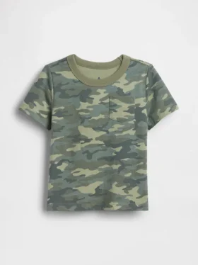 Camiseta con bolsillo para bebés y niños pequeños, combinable