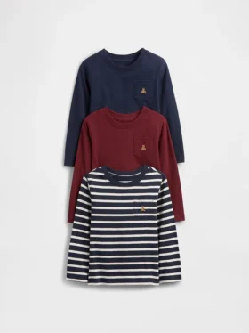 Camiseta con bolsillo para bebés y niños pequeños, combinable