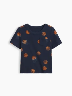 Camiseta con bolsillo para bebés y niños pequeños, combinable