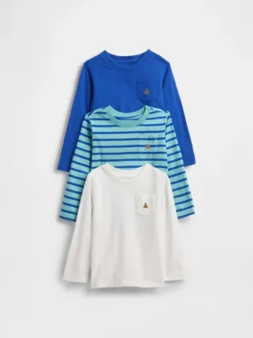 Camiseta con bolsillo para bebés y niños pequeños, combinable
