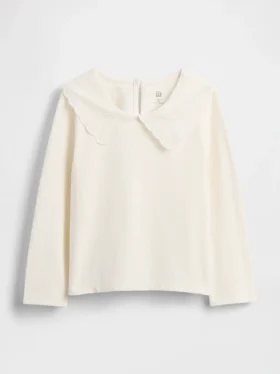 Camiseta con cuello en forma de corazón para bebés y niños