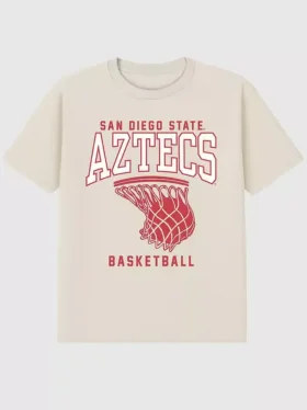 Camiseta con diseño de la canasta de baloncesto de la Universidad Estatal de San Diego