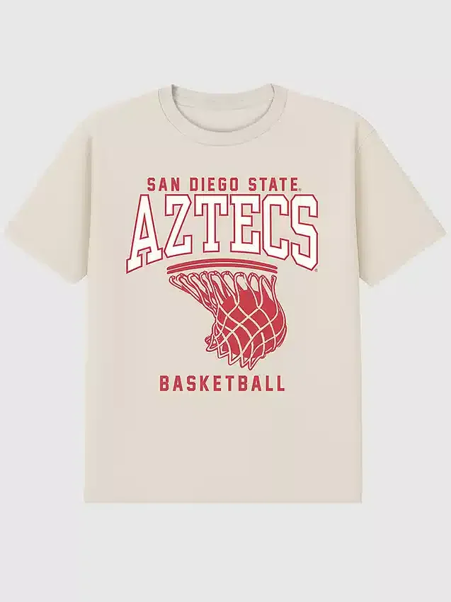 Camiseta con diseño de la canasta de baloncesto de la Universidad Estatal de San Diego