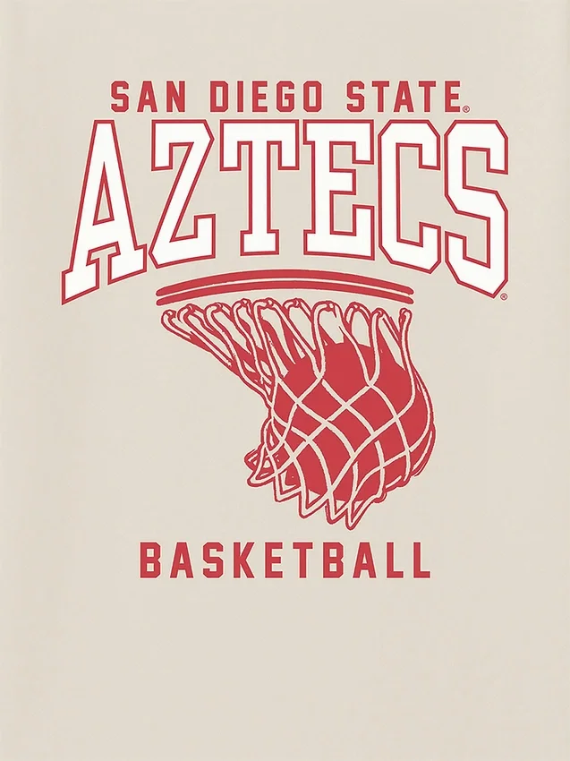 Camiseta con diseño de la canasta de baloncesto de la Universidad Estatal de San Diego