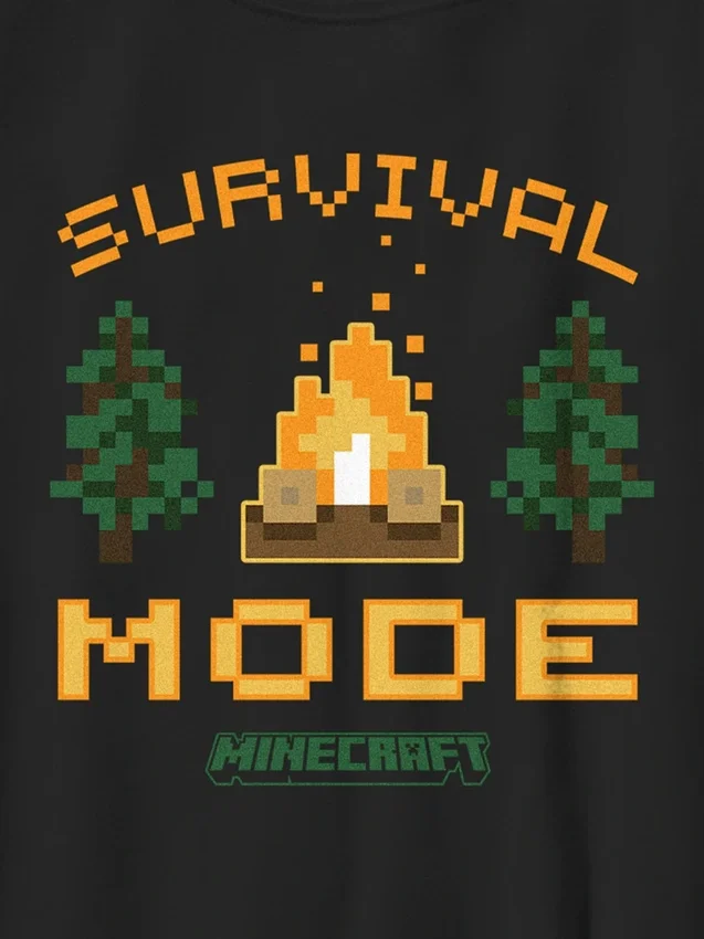 Camiseta con diseño de «Minecraft: Modo Supervivencia» para niños