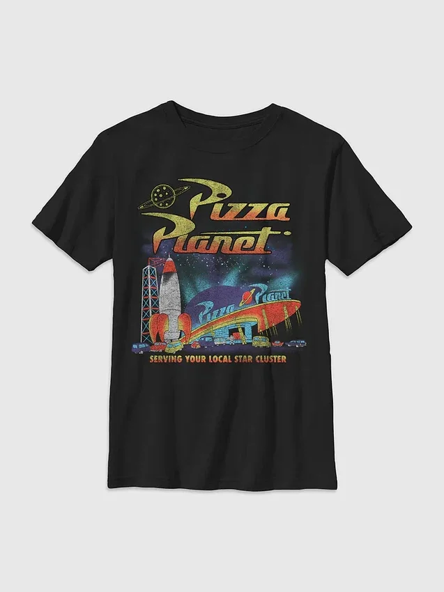 Camiseta con diseño de «Pizza Planet» de Toy Story para niños