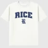Camiseta con el Arch Logo de la Universidad de Rice como gráfico secundario
