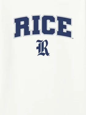Camiseta con el Arch Logo de la Universidad de Rice como gráfico secundario