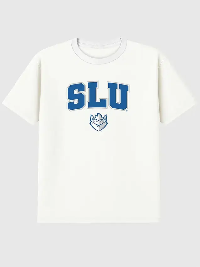 Camiseta con el Arch Logo de la Universidad de Saint Louis como gráfico secundario