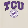 Camiseta con el escudo universitario de la TCU (Texas Christian University) en diseño oscuro