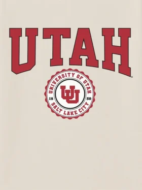 Camiseta con el escudo universitario de la Universidad de Utah en tono oscuro