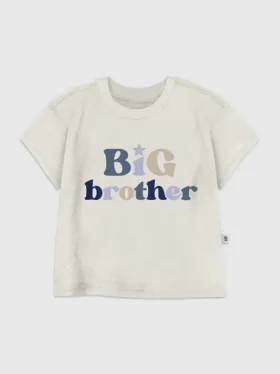 Camiseta con estampado «Big Brother» para niños pequeños