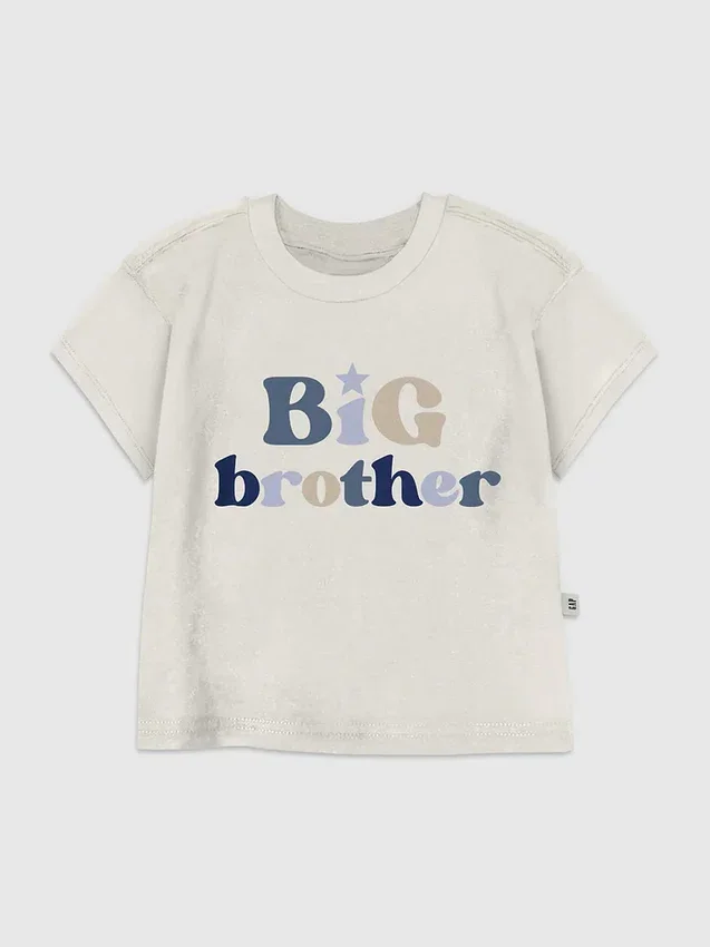 Camiseta con estampado «Big Brother» para niños pequeños