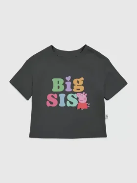 Camiseta con estampado «Big Sis» de Peppa Pig para niños pequeños