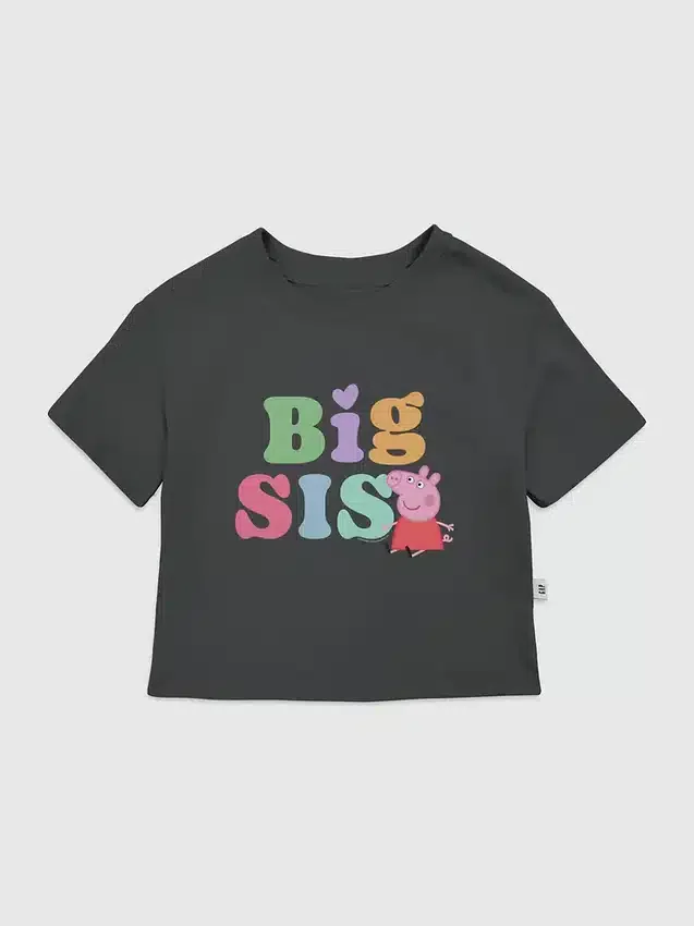 Camiseta con estampado «Big Sis» de Peppa Pig para niños pequeños