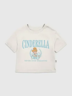 Camiseta con estampado «Cinderella Collegiate» para niños pequeños