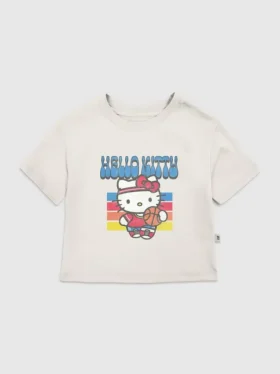 Camiseta con estampado de baloncesto de Hello Kitty para niños pequeños